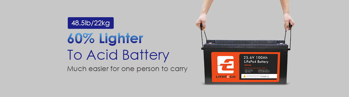 Lithtech Battery Weight Advantage